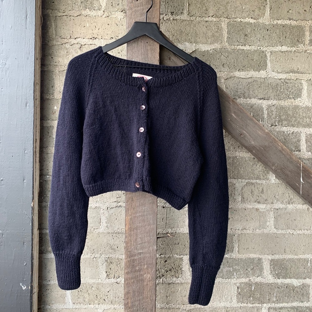 Auntie Oti merino wool cardigan -midnight blue size 1